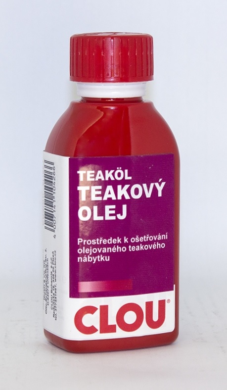 teakový olej k ošetřování nábytku