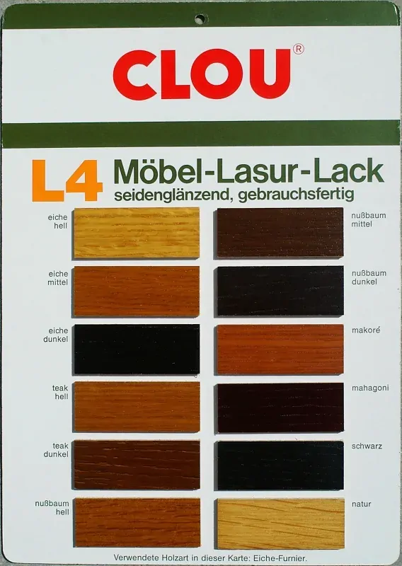 Šelakový lazurový lak L4 CLOU, 125 ml, teak světlý
