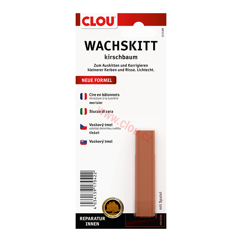 Voskový tmel CLOU Wachskitt, blistr, 1349 Třešeň