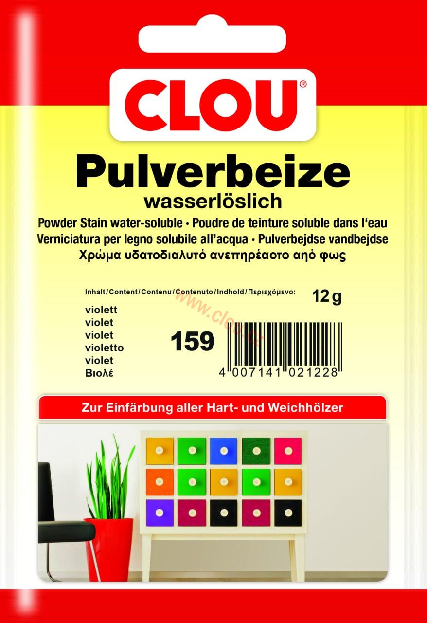 Práškové mořidlo do vody CLOU, 1 sáček - 12g, 159 fialová
