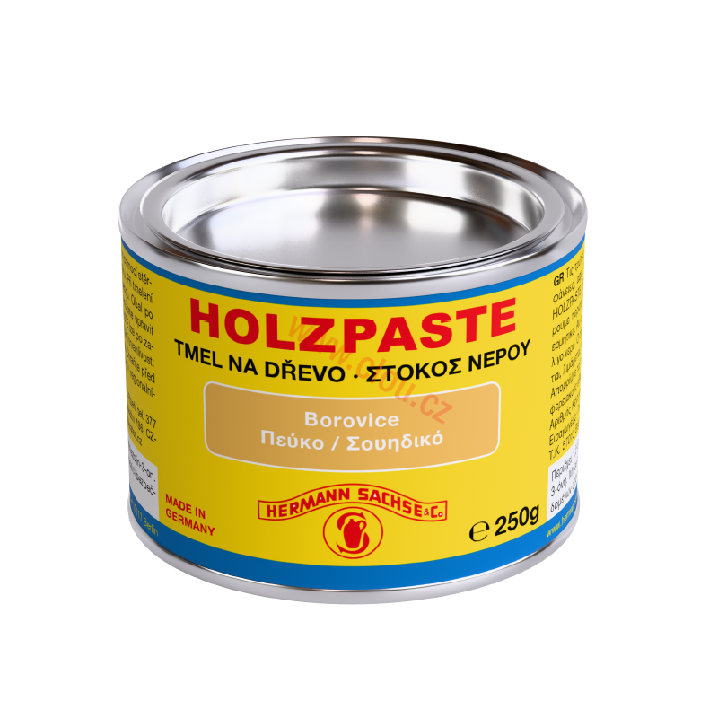 NOVÝ OBAL - PŮVODNÍ RECEPTURA Tmel na dřevo Holzpaste vodou ředitelný 250g, Borovice
