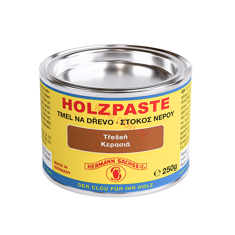 NOVÝ OBAL - PŮVODNÍ CLOU RECEPTURA Tmel na dřevo Holzpaste vodou ředitelný 250g, Třešeň