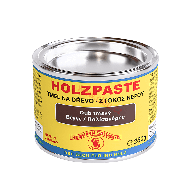 NOVÝ OBAL - PŮVODNÍ CLOU RECEPTURA Tmel na dřevo Holzpaste vodou ředitelný 250g, Dub tmavý