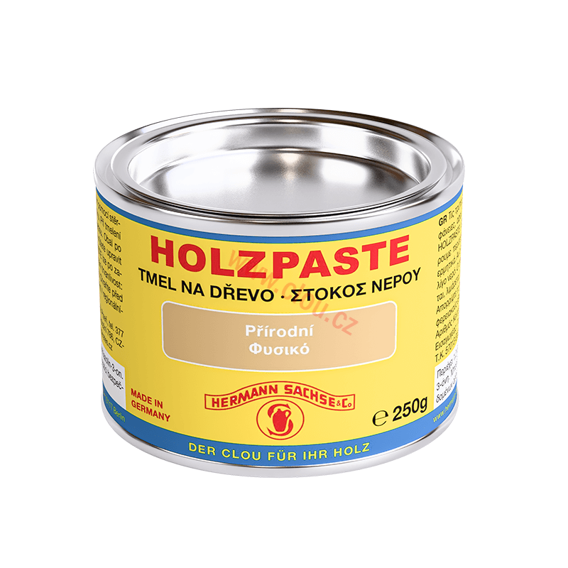 NOVÝ OBAL - PŮVODNÍ CLOU RECEPTURA Tmel na dřevo Holzpaste vodou ředitelný 250g, různé odstíny