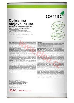 OSMO Ochranná olejová lazura 25 l, různé odstíny