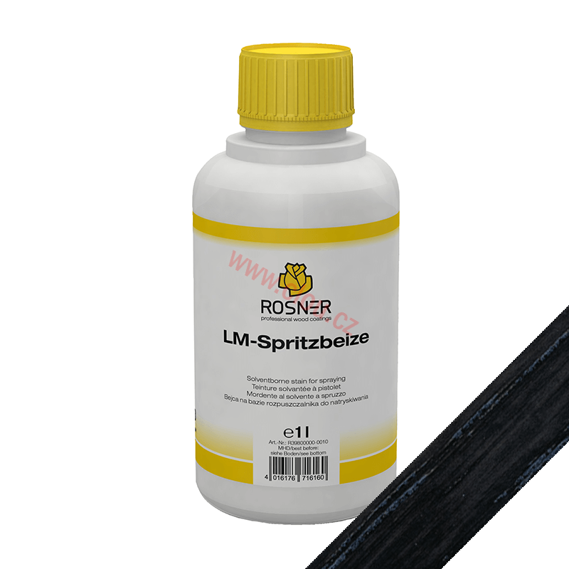 Mořidlo Rosner LM Spritzbeize podle Rustikalbeize 1l, 2327 hluboce černé
