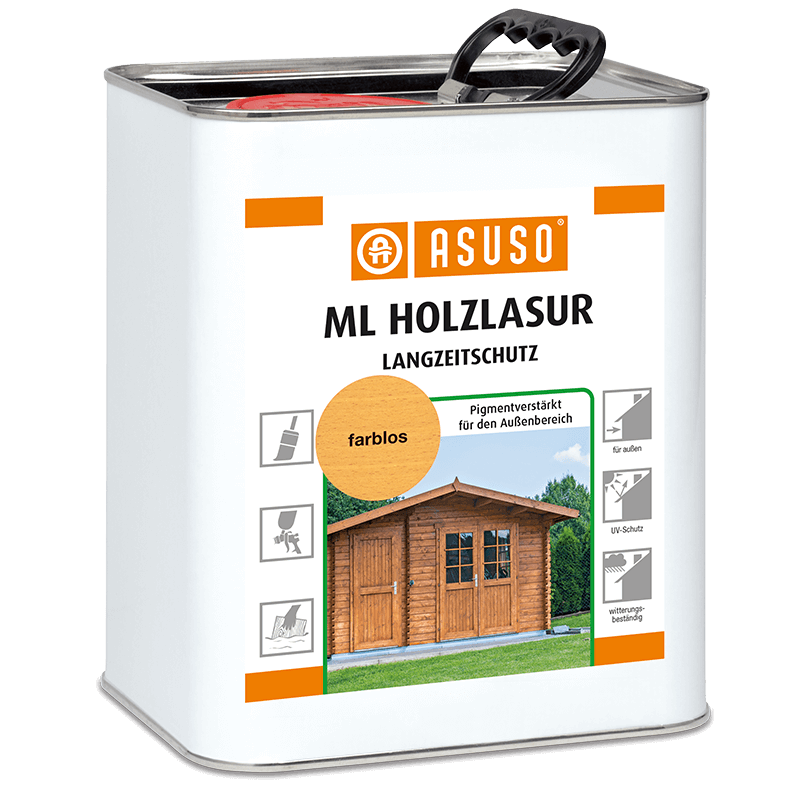 Olejová lazura na dřevo ASUSO ML Holzlasur 3 l, různé odstíny