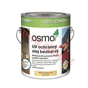 OSMO 420 UV Ochranný olej EXTRA s OCHRANOU NÁTĚRU 3l bezbarvý (za cenu 2,5l balení)