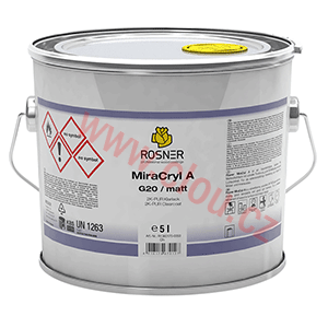 Rosner bezbarvý 2K lak MiraCryl A 5 l, různé stupně matu