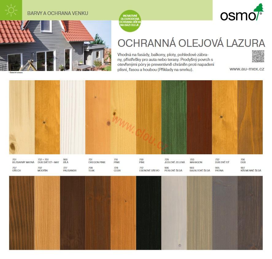 900 Ochranná olejová lazura 750 ml, Bílá