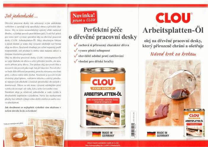 Arbeitsplatten-Öl olej na pracovní desky bezbarvý, 250 ml