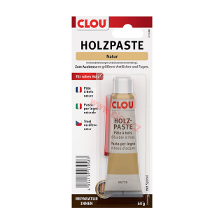 Tmel na dřevo CLOU Holzpaste vodou ředitelný tuba 60g, různé odstíny