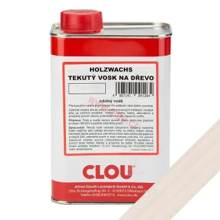 Tekutý vosk na dřevo W1 Holzwachs, transparentně bílý, 1 l